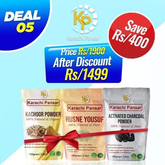 Combo Deal Husne Yousaf, Activated charchoal & Kachoor Powder - Karachi ...