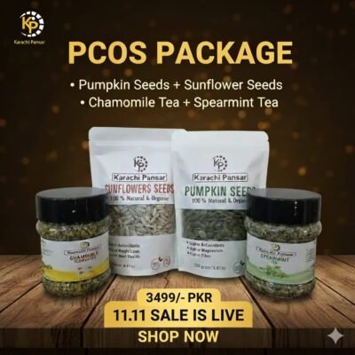 🌿 PCOS Package: Pumpkin + Sunflower Seeds & Chamomile + Spearmint Tea
